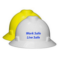 MSA-4FR MSA V-Gard Full Brim Hard Hat w/Fastrac Ratchet Suspension